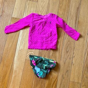 Carter's Baby Girl's 2 Piece Swimsuit Size 9 Months